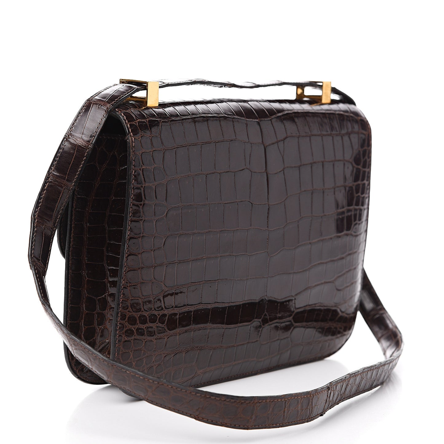 Shiny Porosus Crocodile Constance 23 Havane