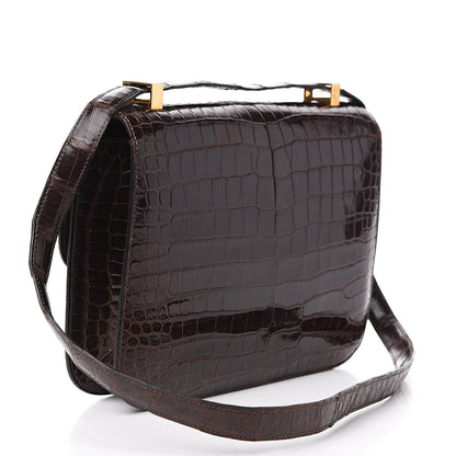Hermes Shiny Porosus Crocodile Constance 23 Havane 2 of 18