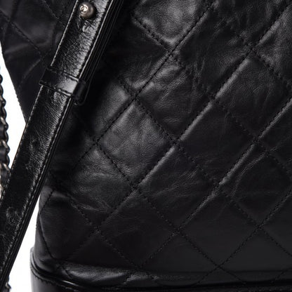 Chanel Aged Calfskin Quilted Large Gabrielle Hobo Black 11 of 13