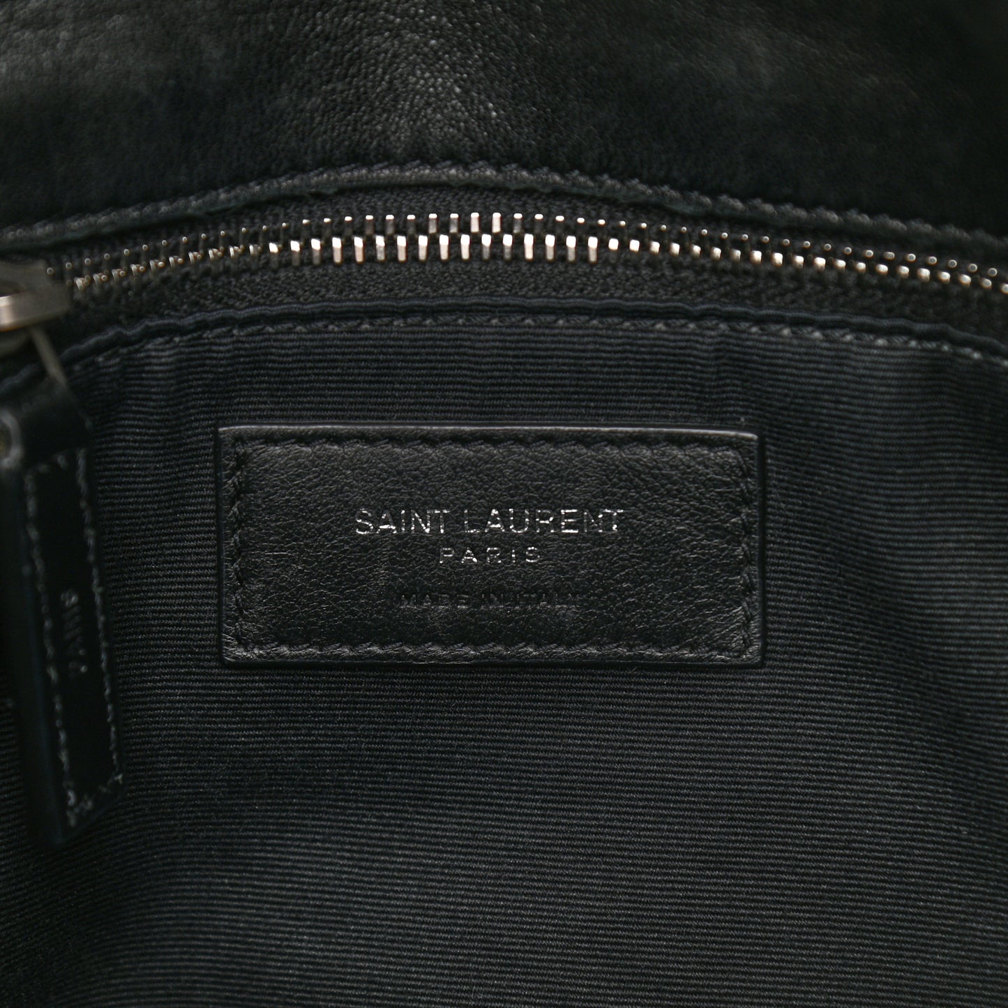 Lambskin Quilted Medium Loulou Puffer Monogram Chain Satchel Black