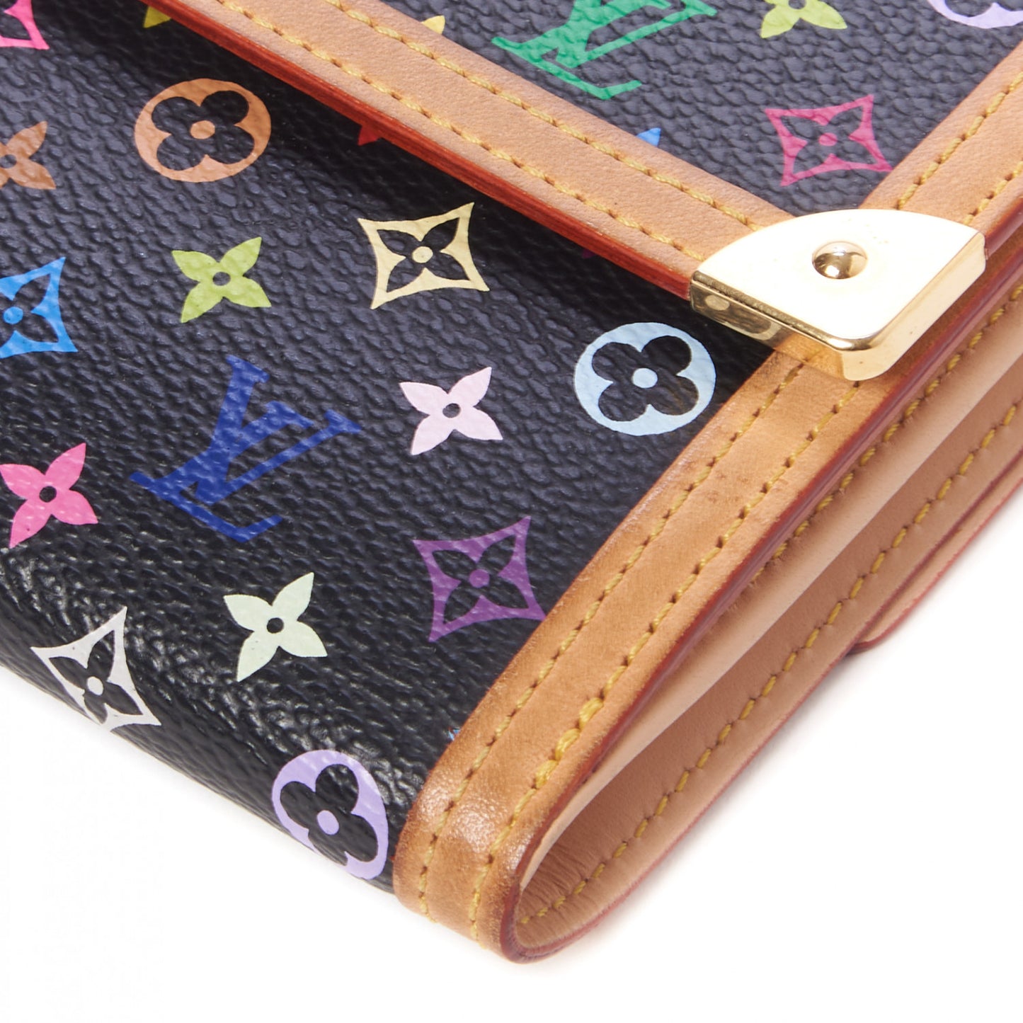 Monogram Multicolor Porte-Monnaie Billets Wallet Black