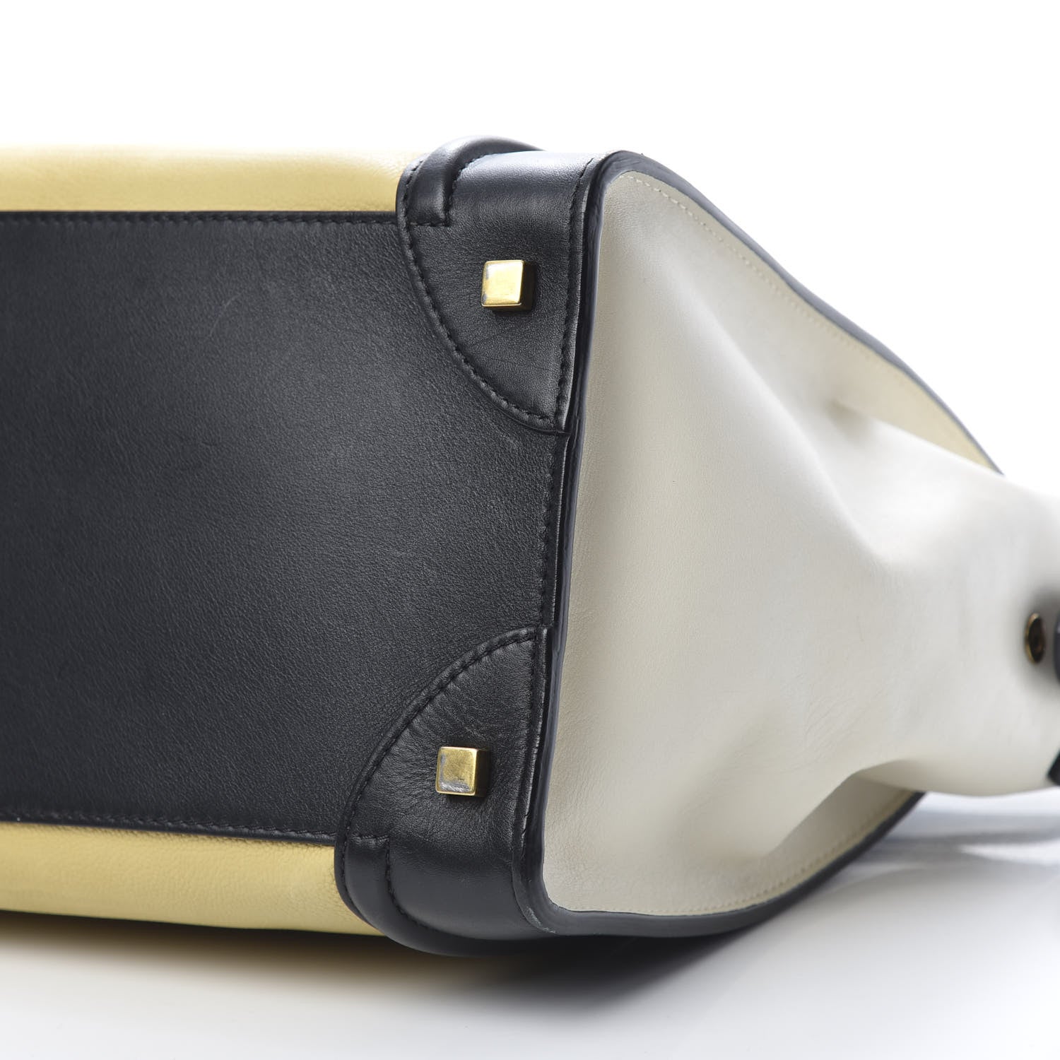 Celine Velluto Calfskin Mini Tri-Color Luggage Vanilla 10 of 11