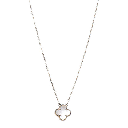 Van Cleef & Arpels 18K Yellow Gold Mother of Pearl Vintage Alhambra Pendant Necklace 1 of 8