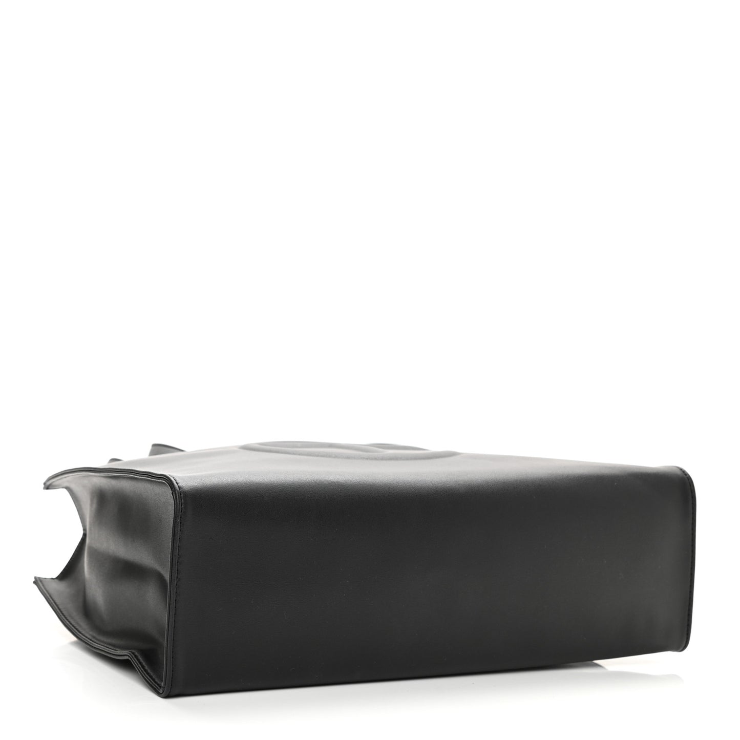Vegan Leather Medium Shopping Bag Black