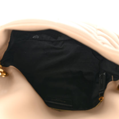 Saint Laurent Lambskin Quilted Small Loulou Puffer Monogram Chain Satchel Dark Beige 6 of 13