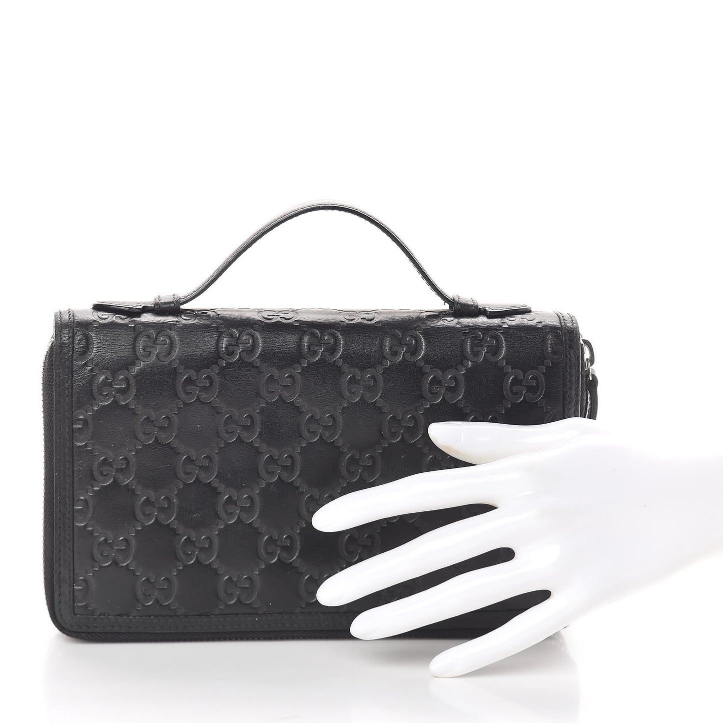 Guccissima Signature Travel Document Case Black