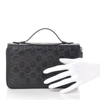 Gucci Guccissima Signature Travel Document Case Black 2 of 7