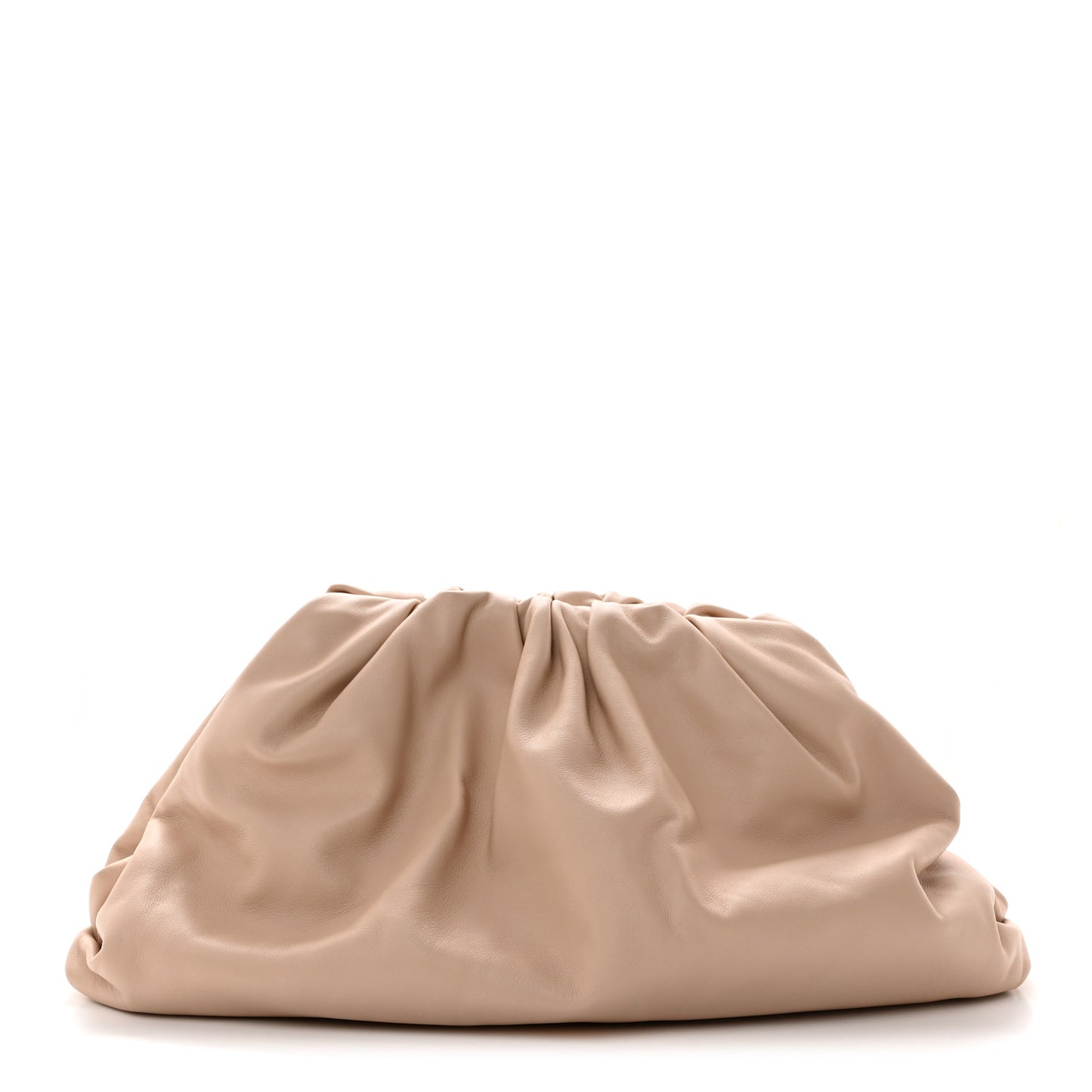 Smooth Butter Calf The Pouch Oversized Clutch Nude