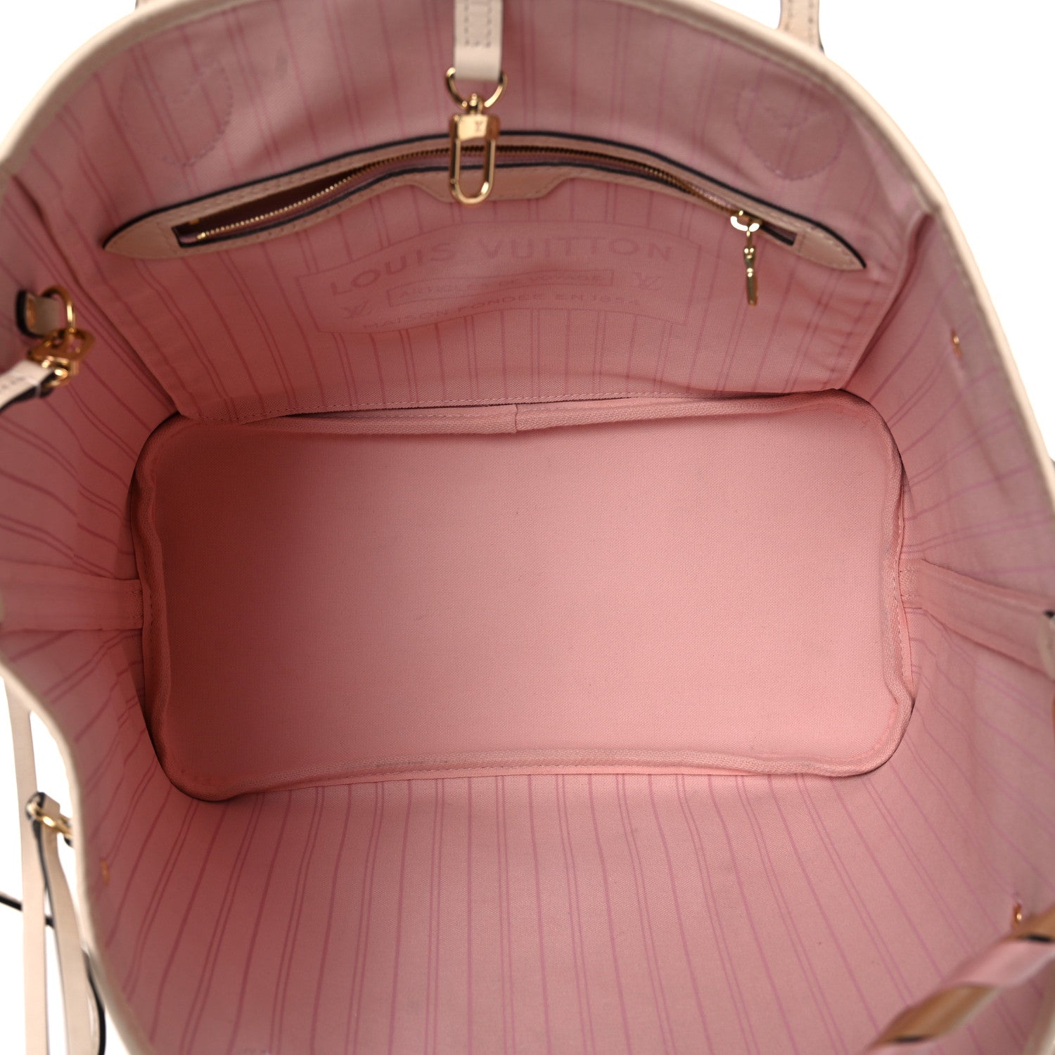 Louis Vuitton Damier Azur Braided Neverfull MM Pink 6 of 11