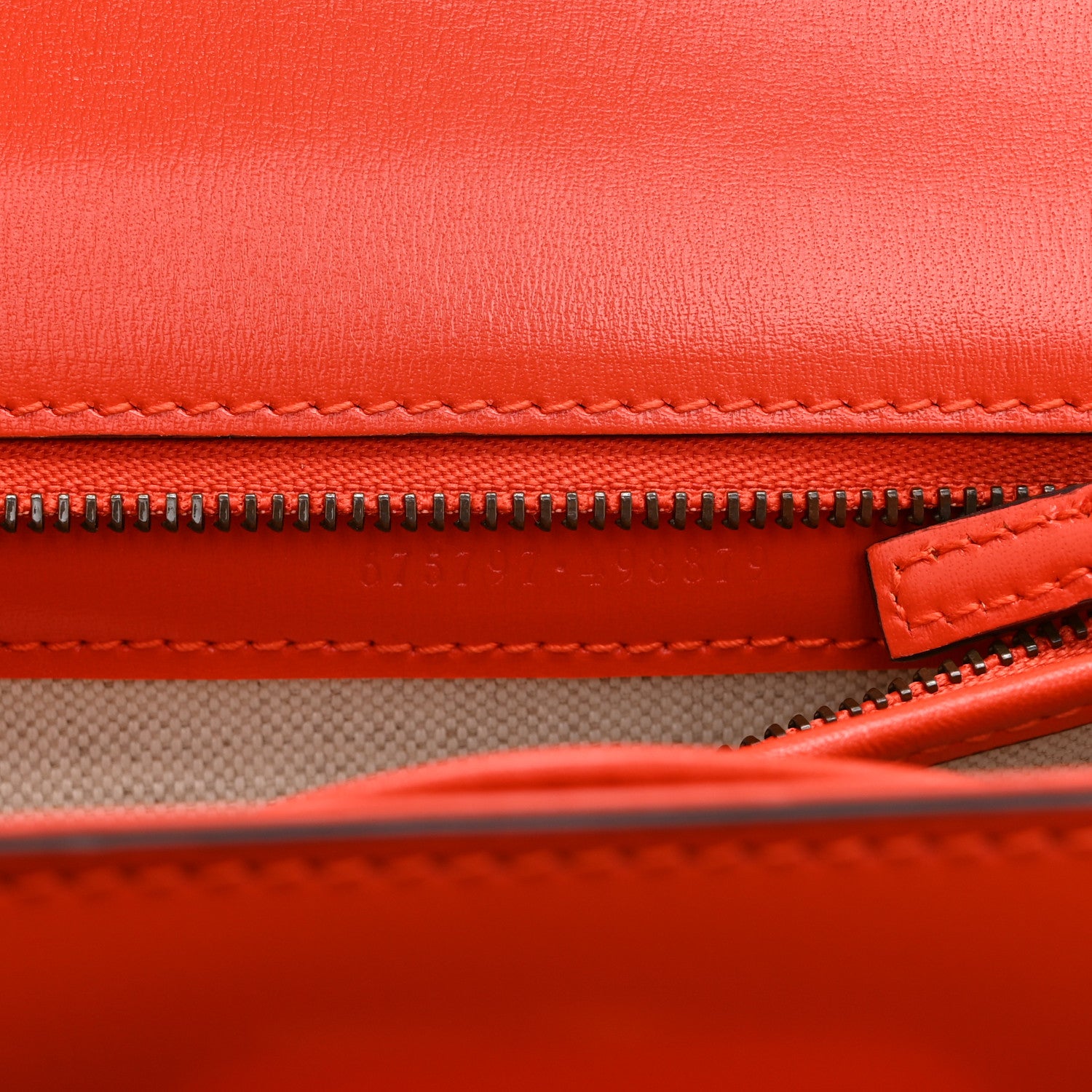 Gucci Boarded Dyana Lux Calfskin Web Small Bamboo 1947 Top Handle Bag Calypso Orange 8 of 12