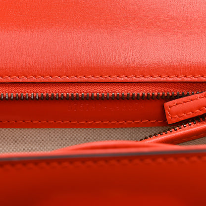 Gucci Boarded Dyana Lux Calfskin Web Small Bamboo 1947 Top Handle Bag Calypso Orange 8 of 12