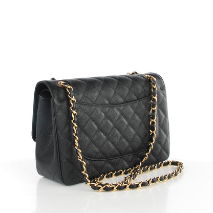 Chanel Caviar Quilted Jumbo Double Flap Black 3 of 9