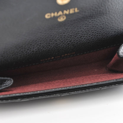 Chanel Caviar Quilted Flap Card Holder Black 5 of 8