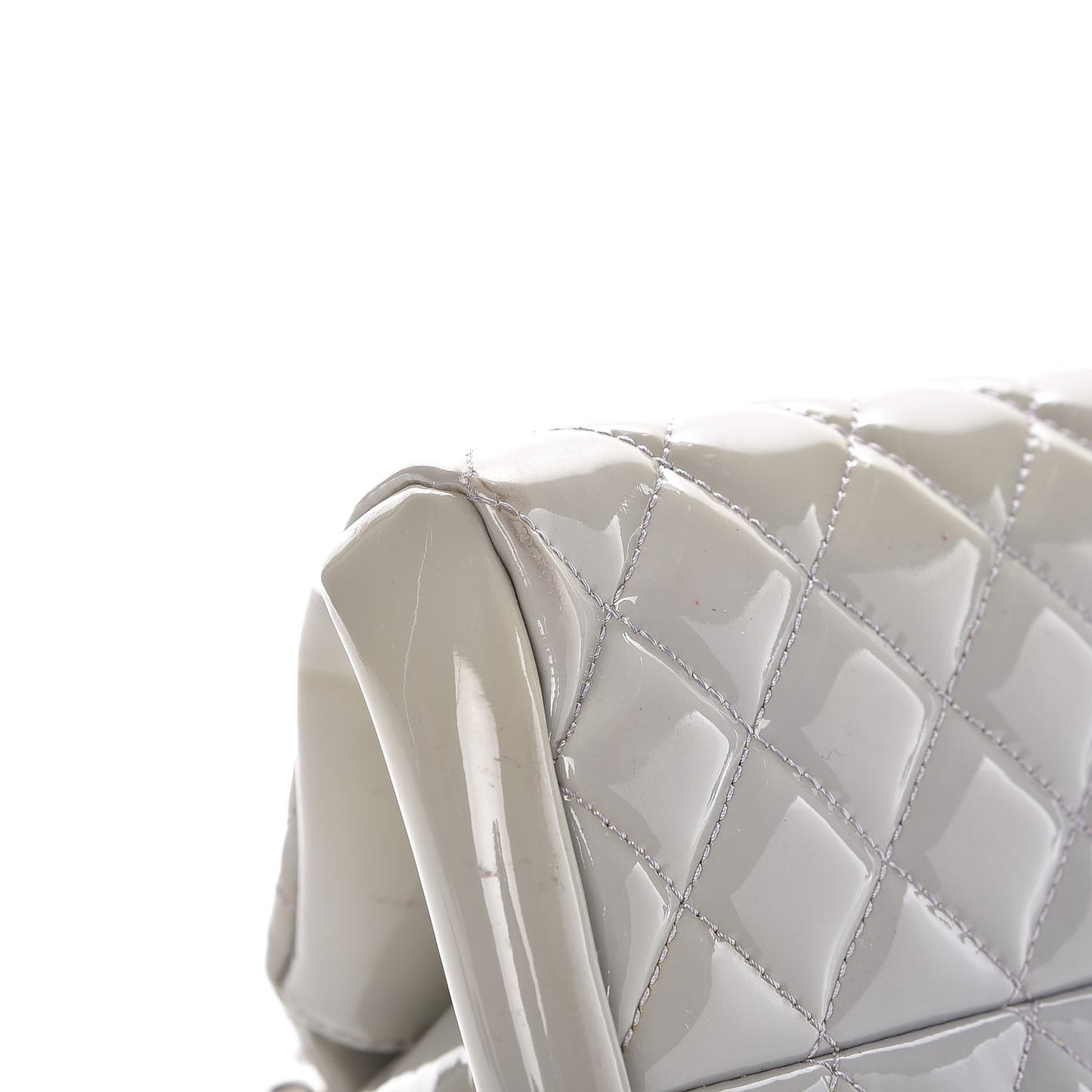 Patent Quilted Medium Just Mademoiselle Grey