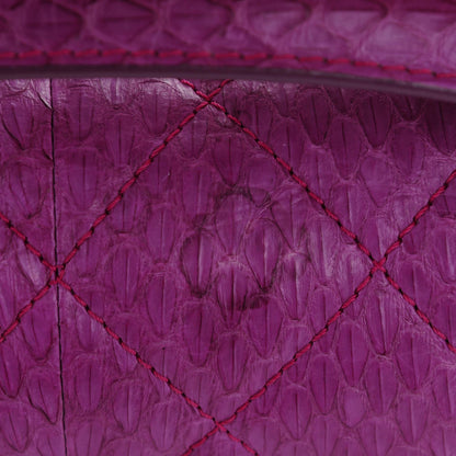 Chanel Elaphe Snakeskin Quilted Medium Easy Carry Flap Purple 9 of 12
