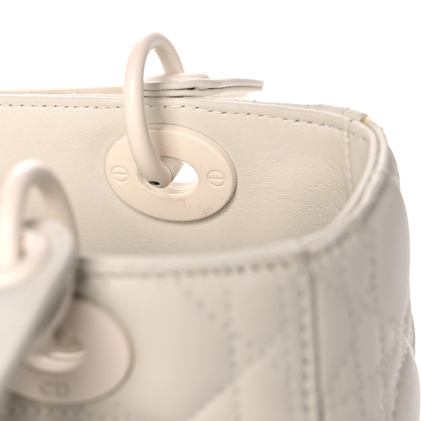 Ultra Matte Calfskin Cannage Medium Lady Dior Latte