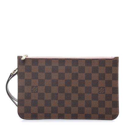 Louis Vuitton Damier Ebene Neverfull MM GM Pochette Rose Ballerine 1 of 10