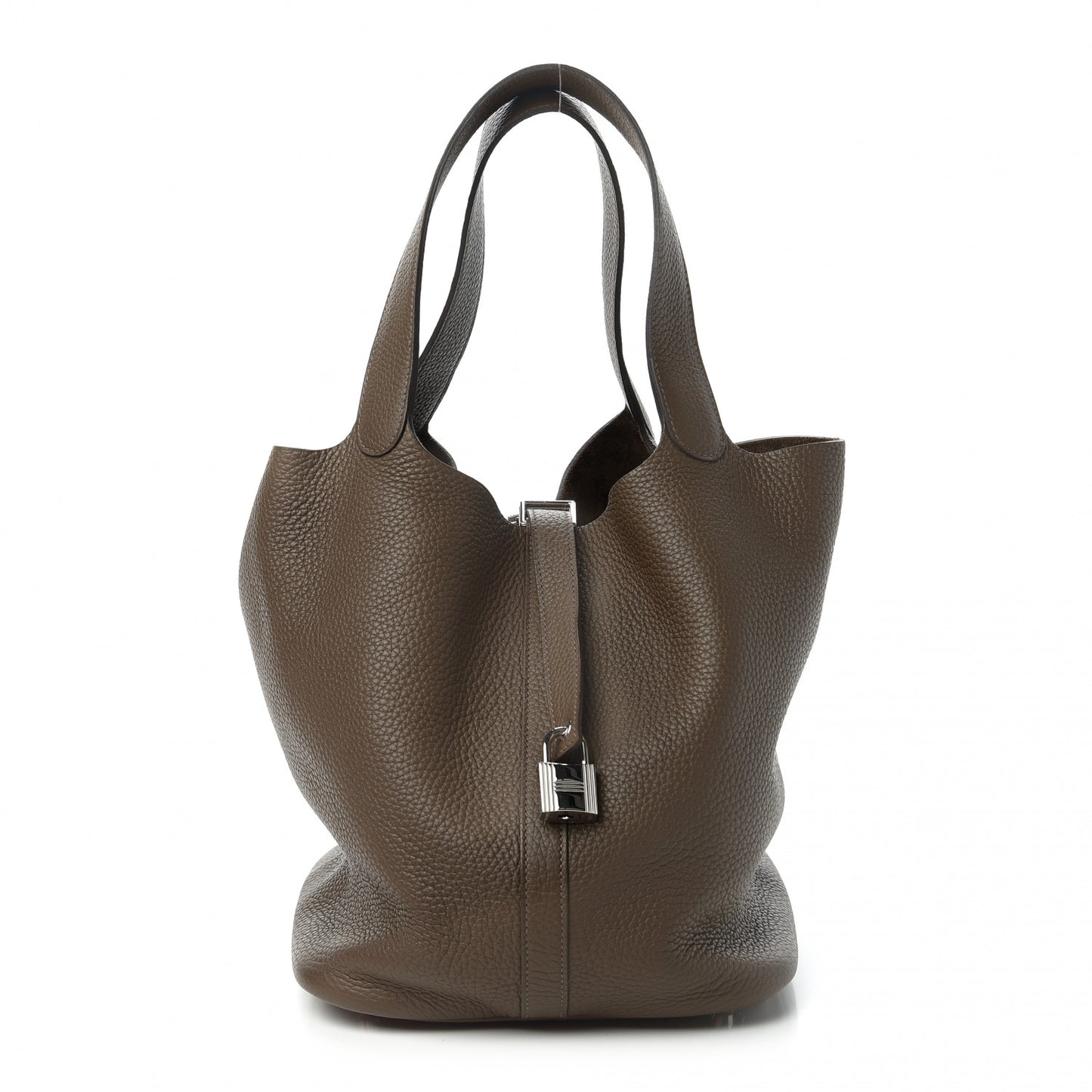 Taurillon Clemence Picotin Lock 26 GM Taupe