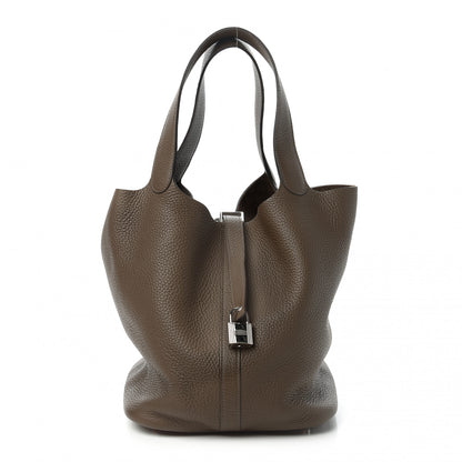 Hermes Taurillon Clemence Picotin Lock 26 GM Taupe 1 of 11