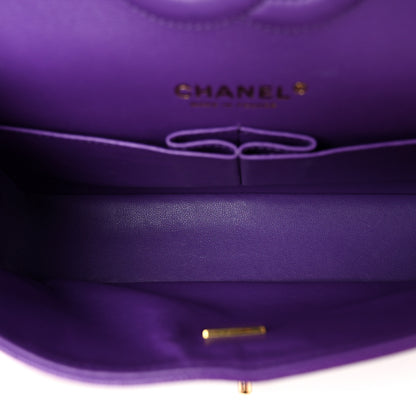 Chanel Caviar Quilted Medium Double Flap Purple 5 of 10