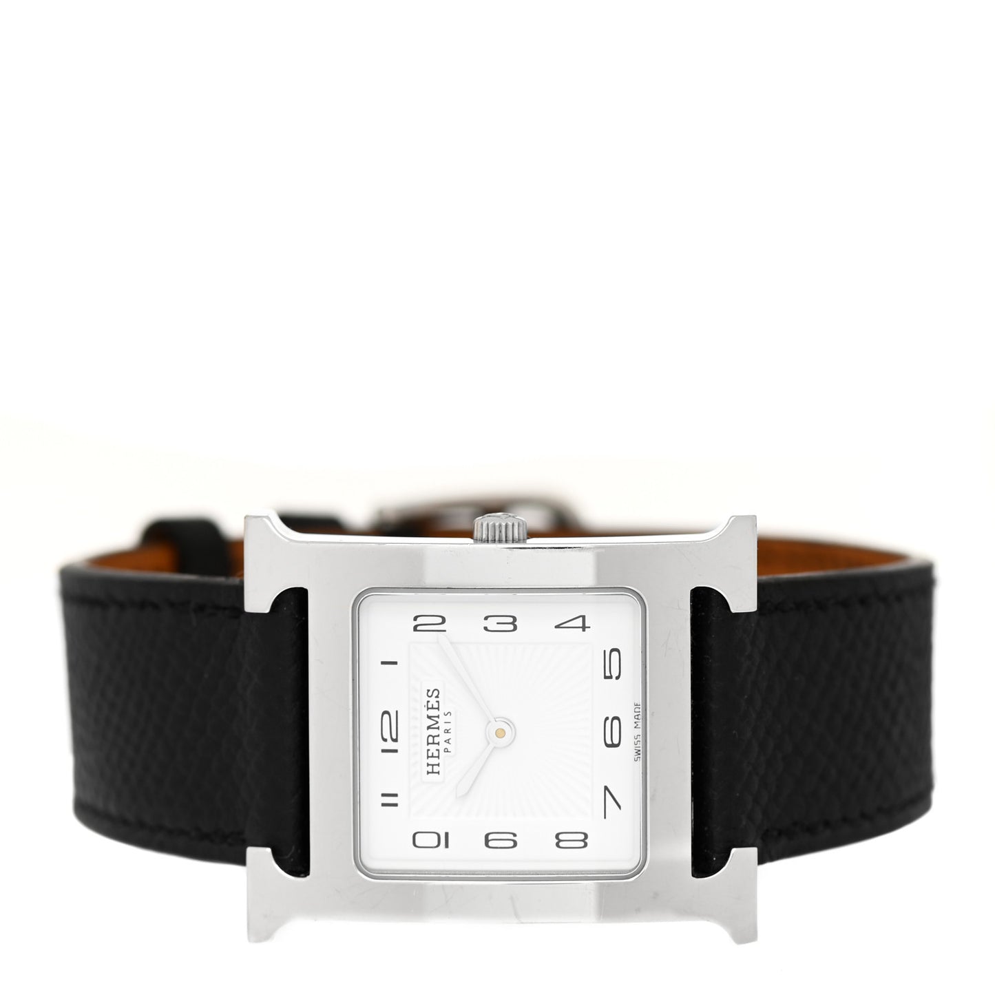 Stainless Steel Epsom 26mm Heure H Hour Quartz Watch Noir