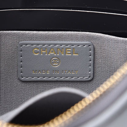 Chanel Goatskin Quilted 19 Cosmetic Case Grey 5 of 8