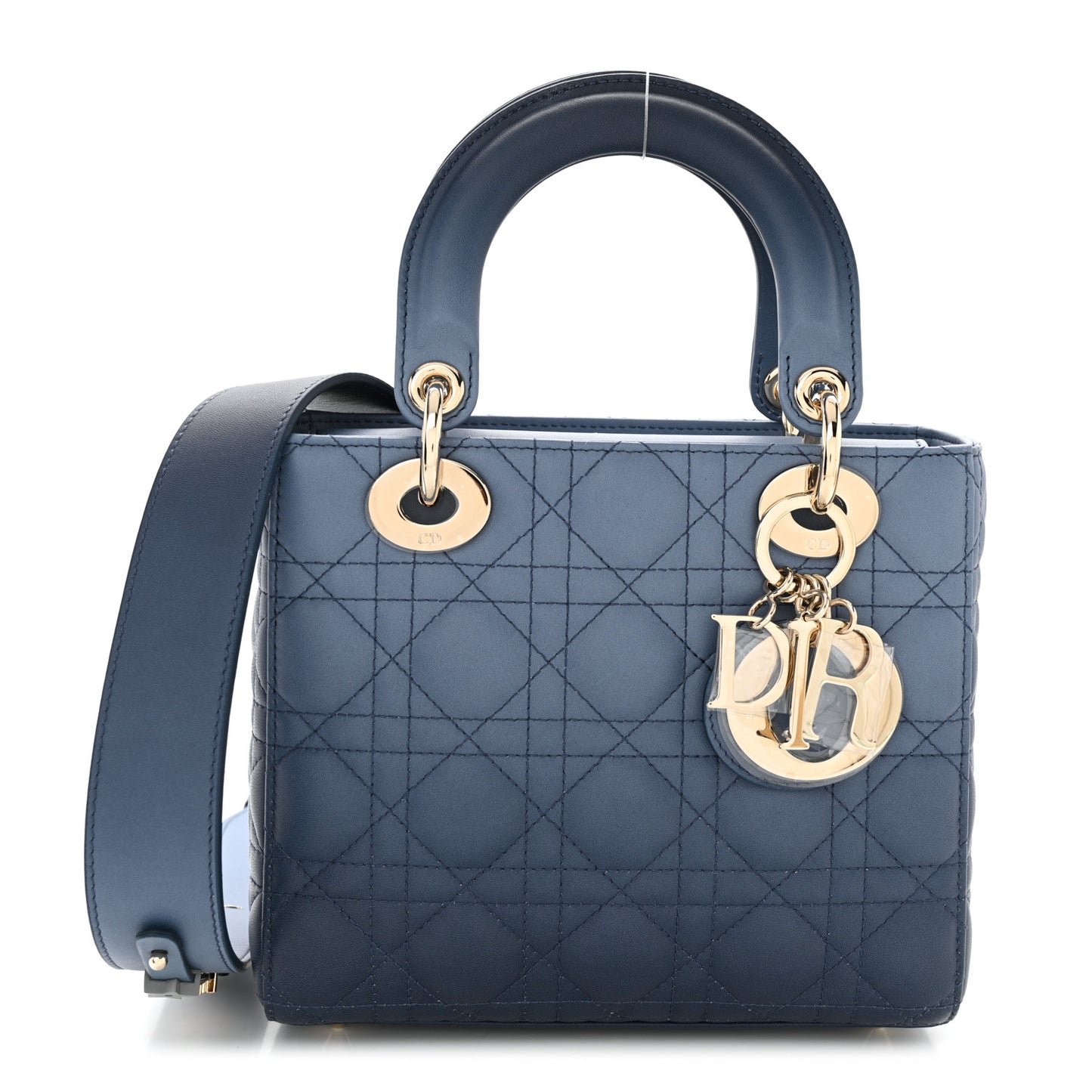 Lambskin Cannage Gradient Small My ABCDior Lady Dior Indigo Blue