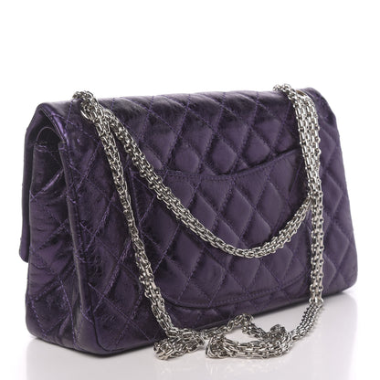 Chanel Metallic Calfskin Quilted 2.55 Reissue 226 Flap Violet 3 of 12