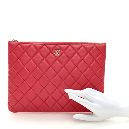 Chanel Caviar Quilted Medium Cosmetic Case Red 2 of 8