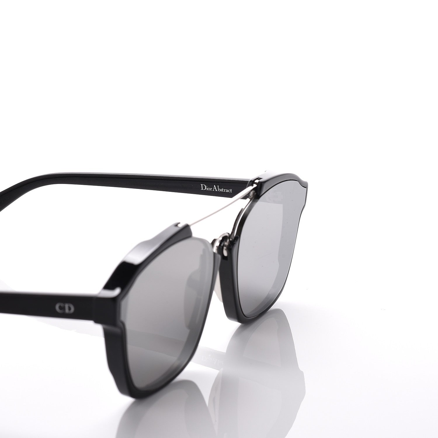 Christian Dior Abstract Square Mirrored Sunglasses Black 9 of 11