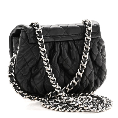 Chanel Washed Lambskin Quilted Mini Chain Around Flap Black 3 of 10