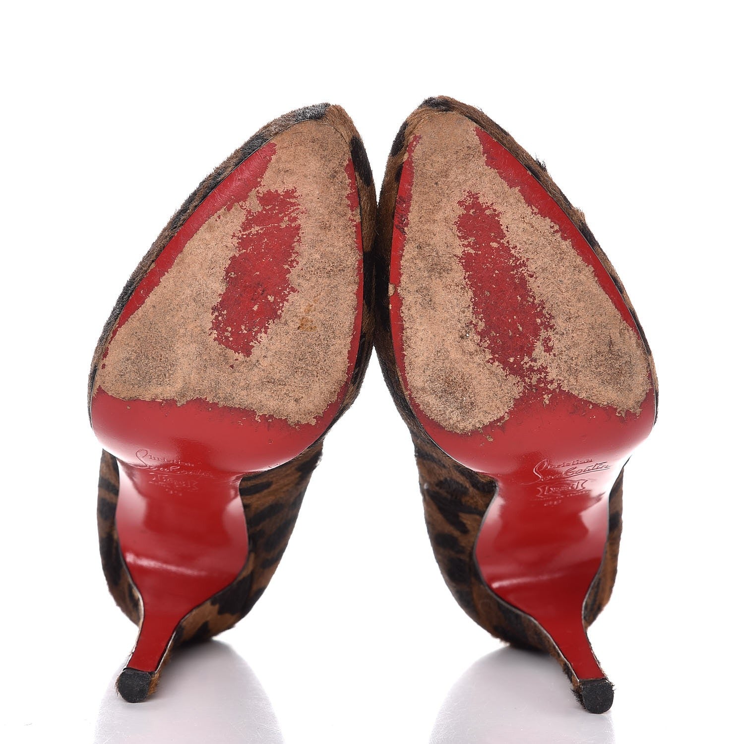 Christian Louboutin Pony Hair Leopard Print Platform Pumps 39 7 of 10