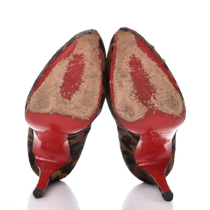 Christian Louboutin Pony Hair Leopard Print Platform Pumps 39 7 of 10