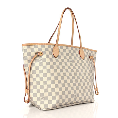 Louis Vuitton Damier Azur Neo Neverfull MM Rose Ballerine 3 of 8
