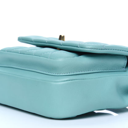 Chanel Calfskin Quilted Top Handle Flap Light Blue 12 of 13