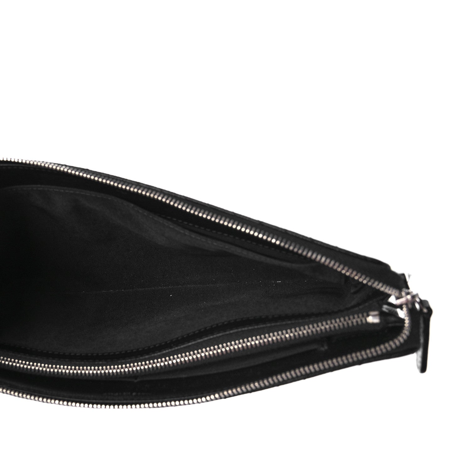 Chanel Caviar Chevron Quilted Small Zipped Pouch Black 5 of 14