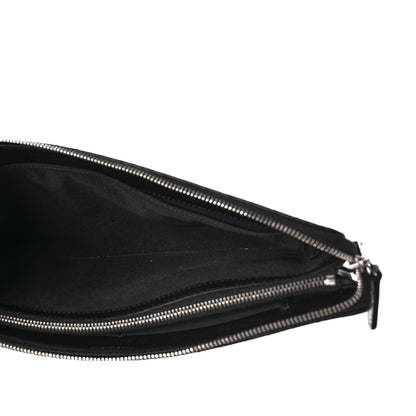 Chanel Caviar Chevron Quilted Small Zipped Pouch Black 5 of 14