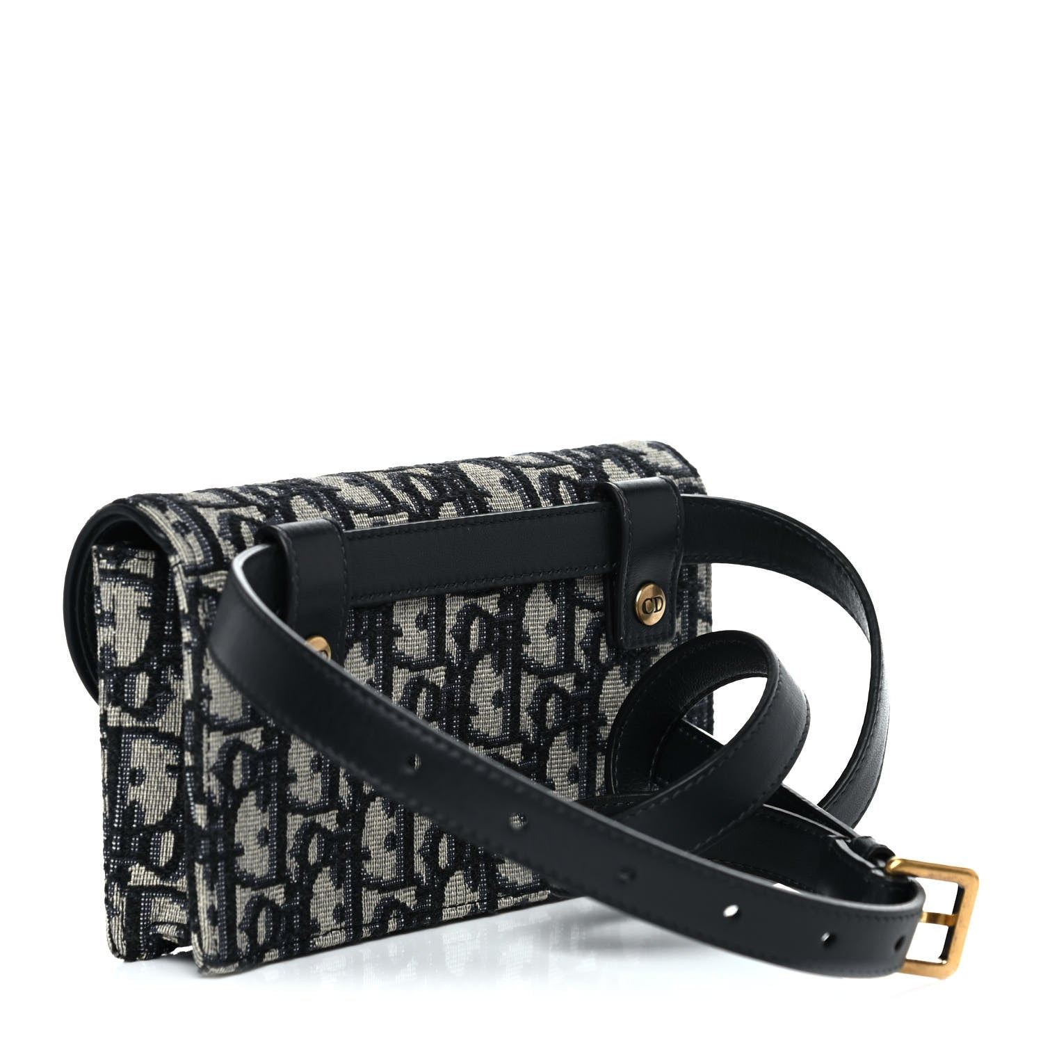 Christian Dior Oblique Saddle Belt Bag Blue 2 of 12