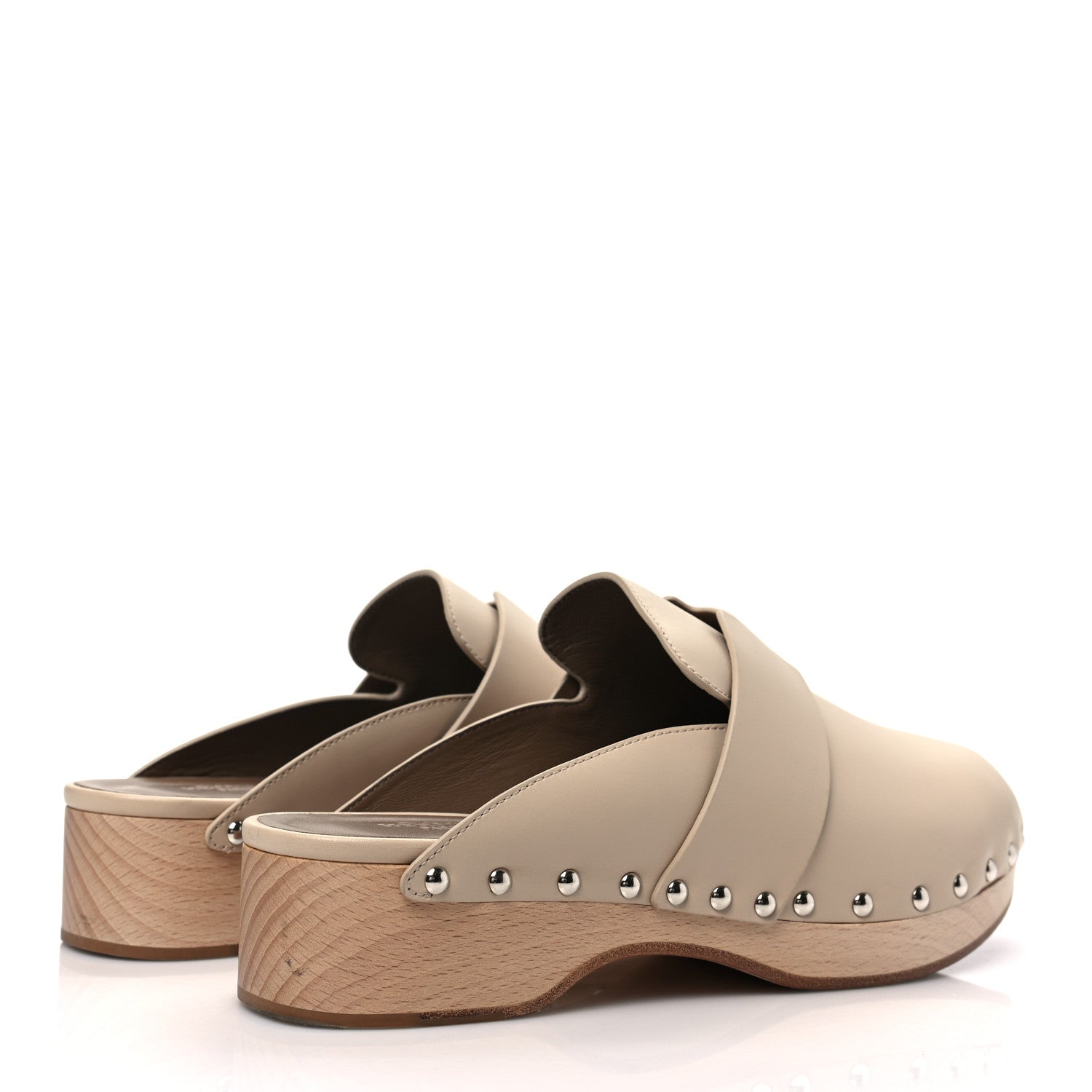 Hermes Calfskin Calya Mules 39 Hetre 4 of 7