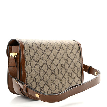 Gucci GG Supreme Monogram Horsebit 1955 Shoulder Bag Beige Brown Sugar 3 of 11