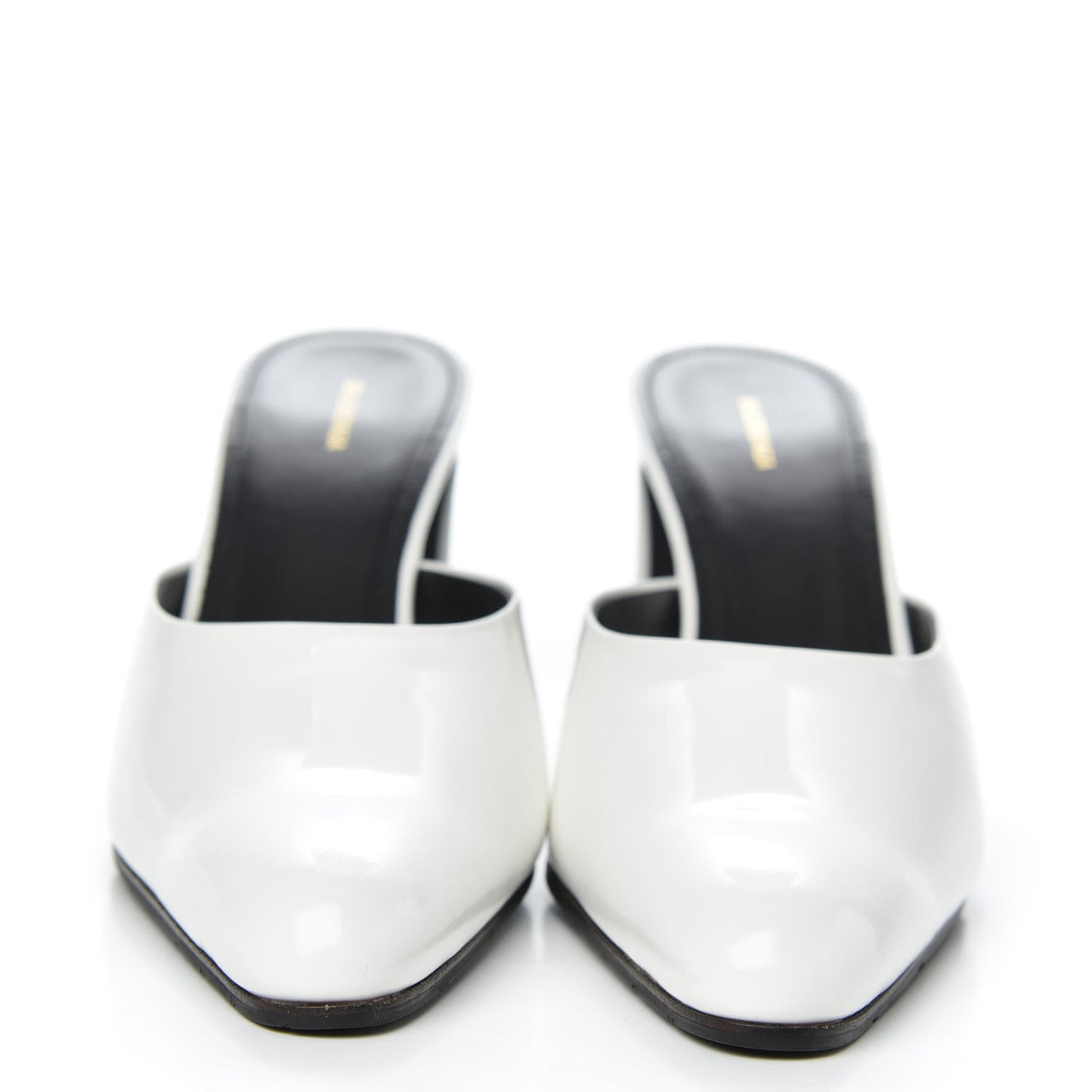 Patinated Calfskin Mule Pumps 39 Optic White