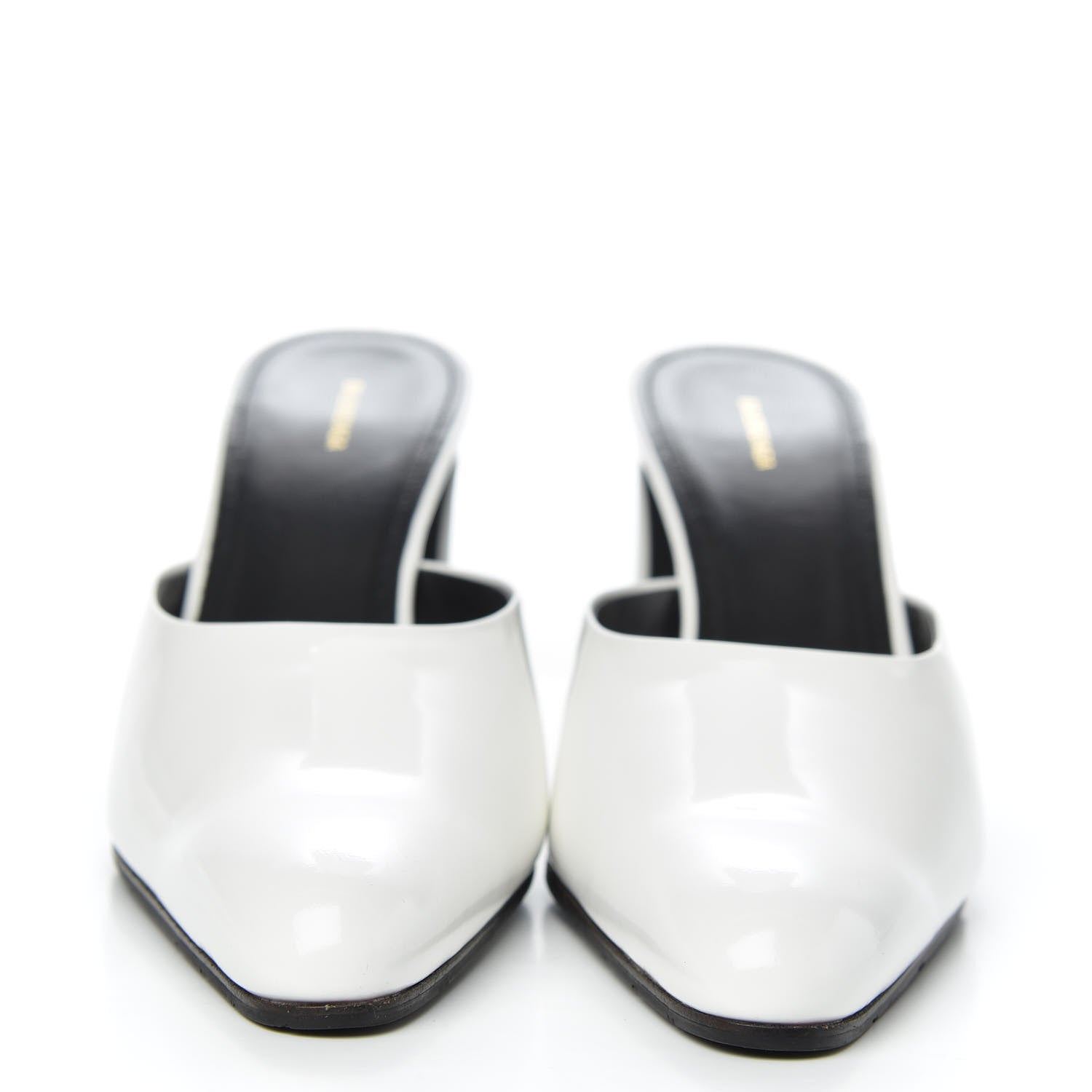 Balenciaga Patinated Calfskin Mule Pumps 39 Optic White 2 of 9