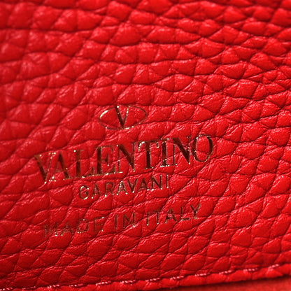 Valentino Garavani Grainy Calfskin Rockstud Flip Lock Chain Pouch Rouge Pur 5 of 8