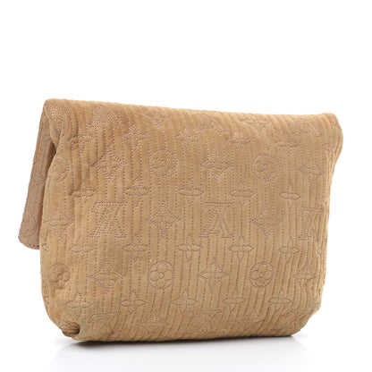 Louis Vuitton Suede Monogram Motard Afterdark Clutch Powder 2 of 10