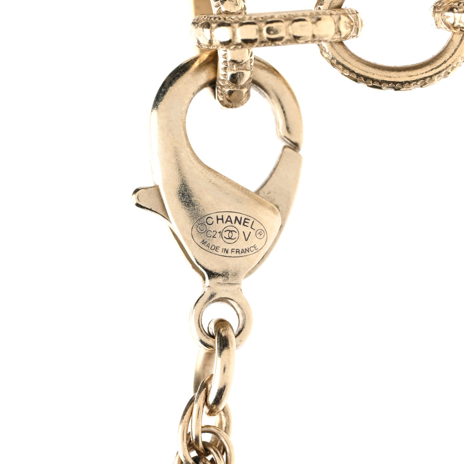 Chanel Pearl CC Round Pendant Necklace Gold 4 of 4
