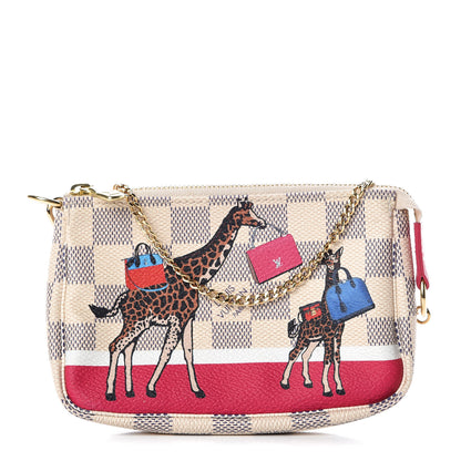 Louis Vuitton Damier Azur 2017 Christmas Animation Mini Pochette Accessories 1 of 9