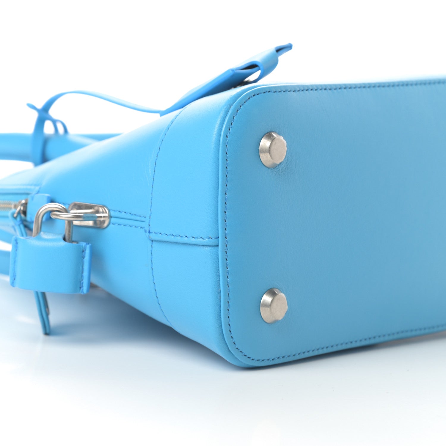 Balenciaga Soft Calfskin Puppy And Kitten S Ville Top Handle Bag Bleu Turquoise 9 of 11
