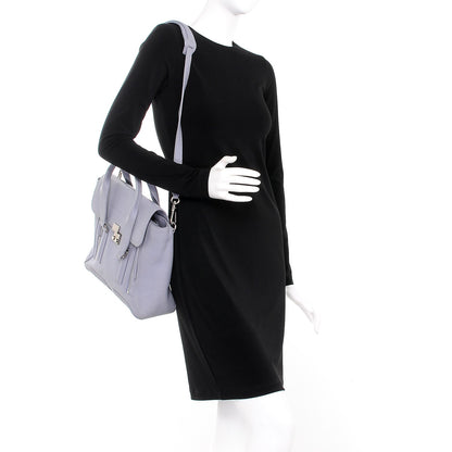 3.1 Phillip Lim 3.1 Textured Calfskin Medium Pashli Satchel Lilac 2 of 13