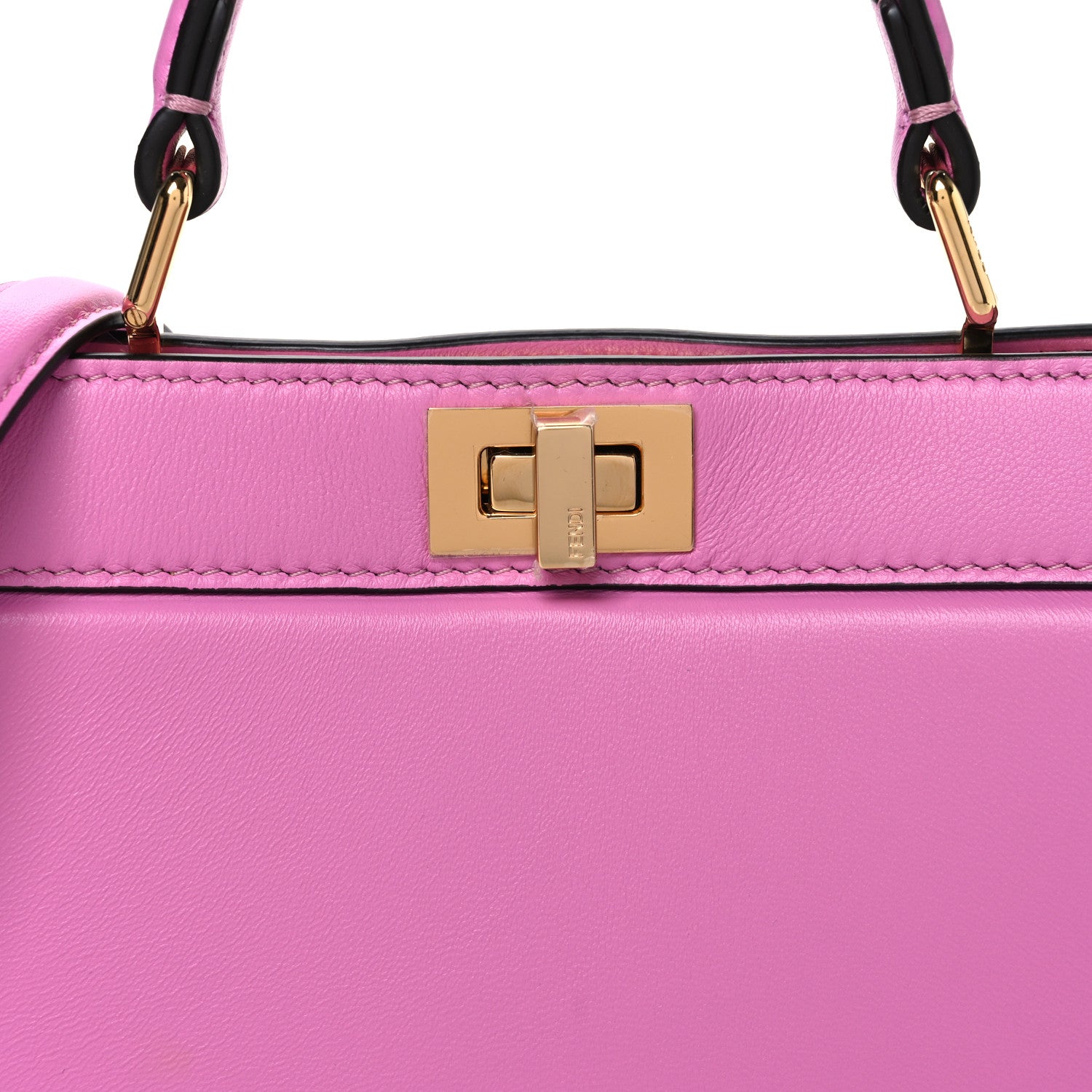 Fendi Shiny Nappa Petite Peekaboo I SEE U Satchel Rosa 7 of 10