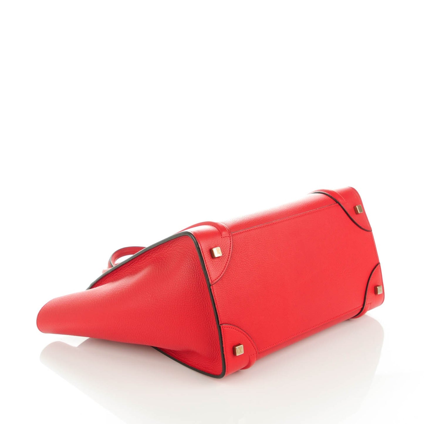 Drummed Calfskin Mini Luggage Coquelicot